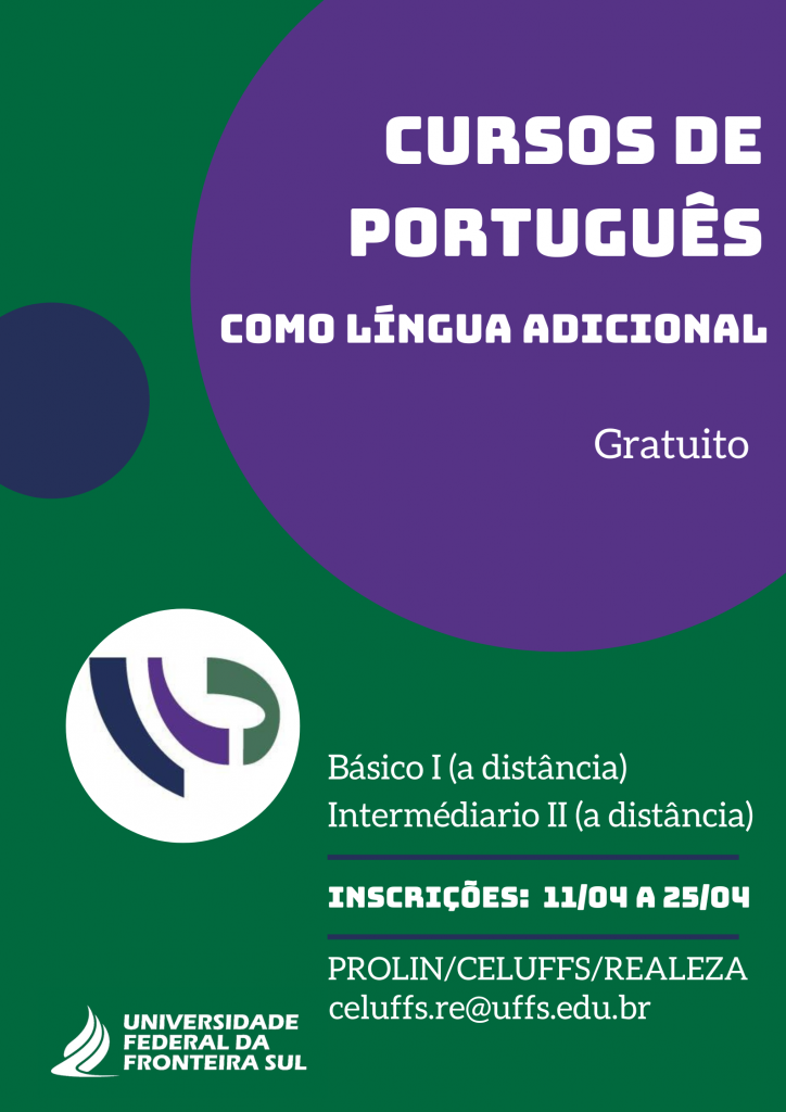 Início das aulas do curso PLA - Português como Língua Adicional