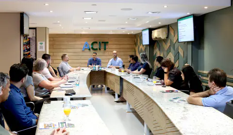 No encontro foi anunciado ao grupo a expansão do Programa Empreender, com a intenção de abrir novos Núcleos em 2025 Crédito: Acit