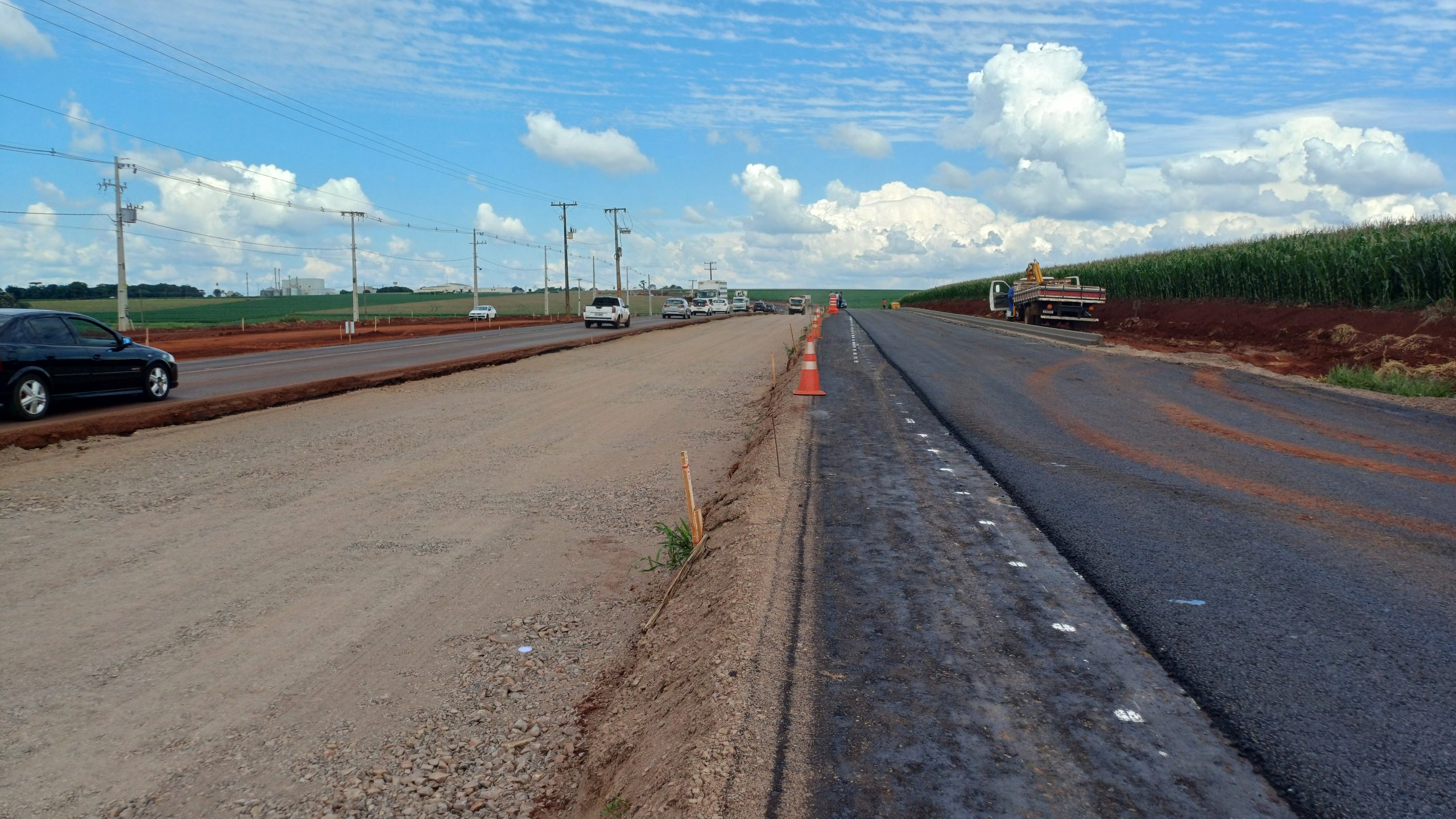 Segundo dados do DER/PR, a obra já atingiu 33,5% de execução. Crédito: Marcelo Rocha