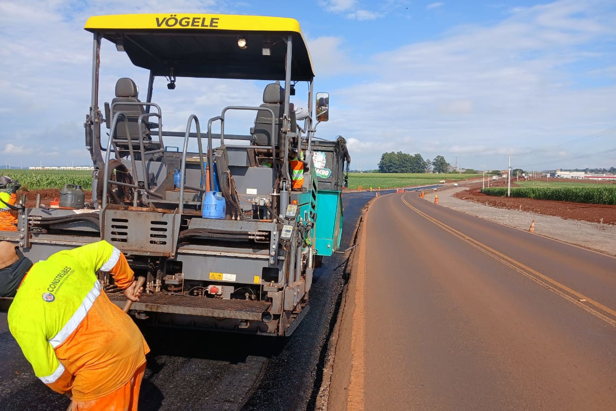 Duplicação de rodovia em Toledo mantém bom ritmo de trabalhos Foto: DER-PR