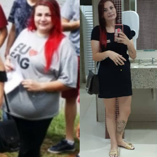 Ao longo de 7 anos, Bruna Bilatto emagreceu 73,5kg
Crédito: Arquivo Pessoal