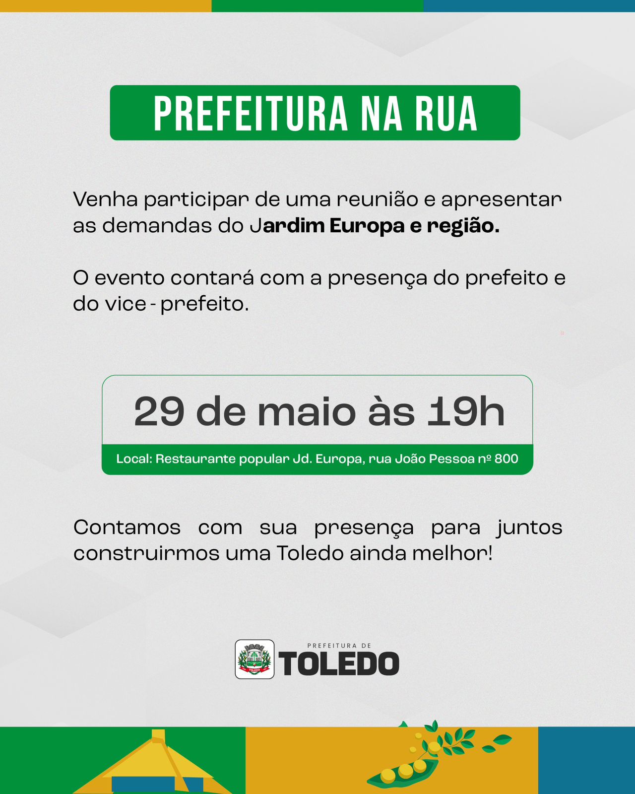 Prefeitura na Rua: moradores do Jardim Europa recebe autoridades