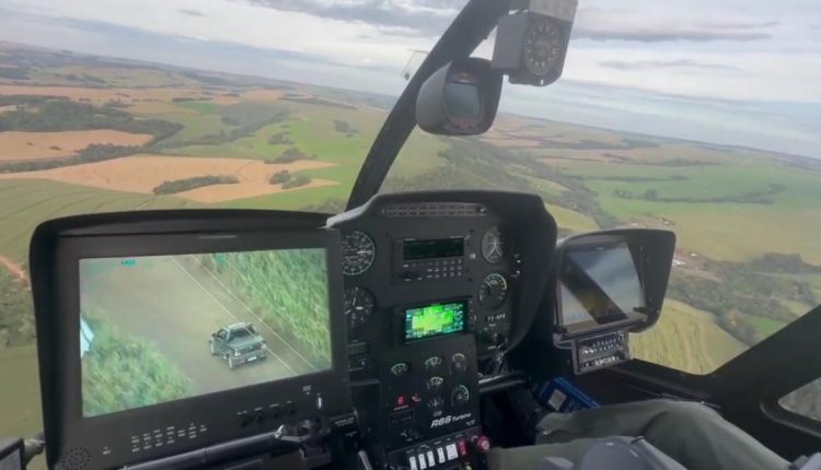 Com apoio de helicóptero, Polícia Militar apreende 700 quilos de maconha no Oeste Crédito: Sesp