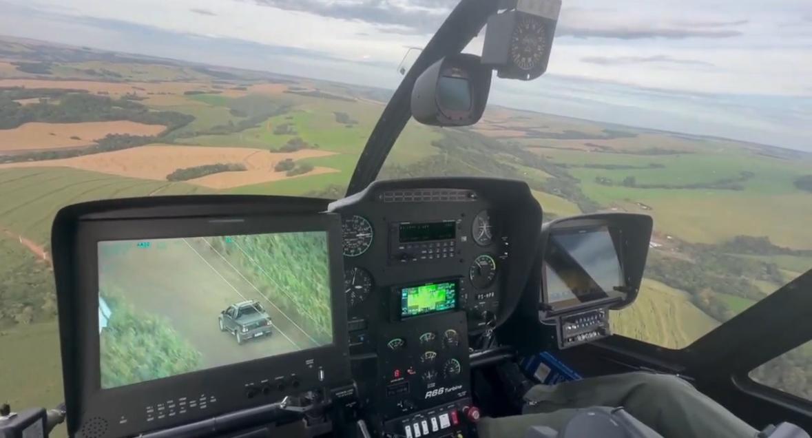 Com apoio de helicóptero, Polícia Militar apreende 700 quilos de maconha no Oeste Crédito: Sesp
