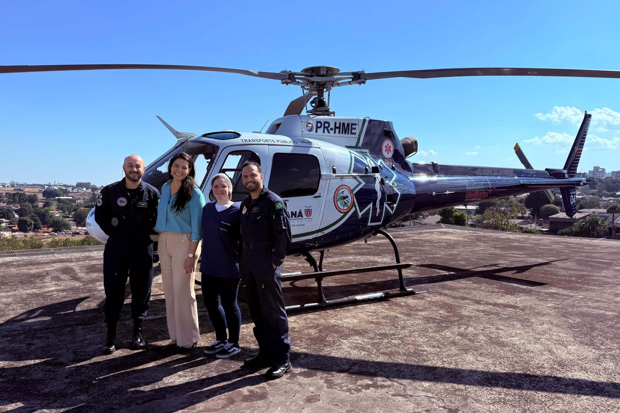 Com estrutura reforçada, hospital do Oeste salva vida de bebê após transporte aeromédico Crédito: Consamu