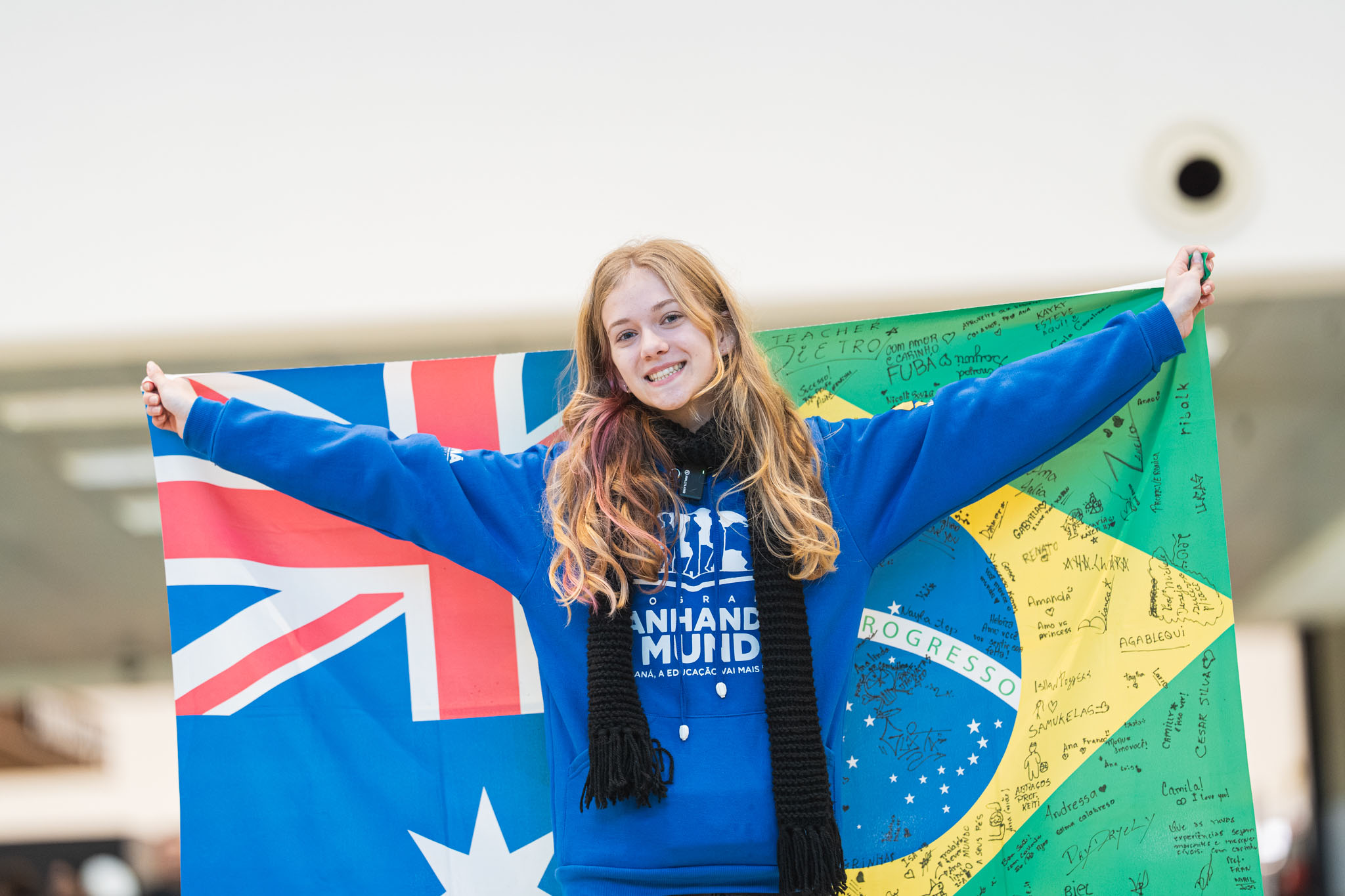 Mais 59 estudantes da rede estadual embarcam para intercâmbio na Austrália pelo Ganhando o Mundo Créditos: Lucas Fermin/SEED-PR