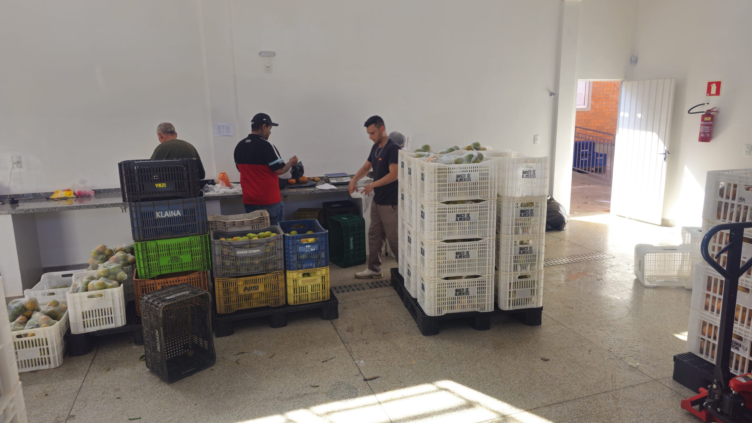 Os alimentos foram separados na última terça-feira (22) Crédito: Marcelo Rocha