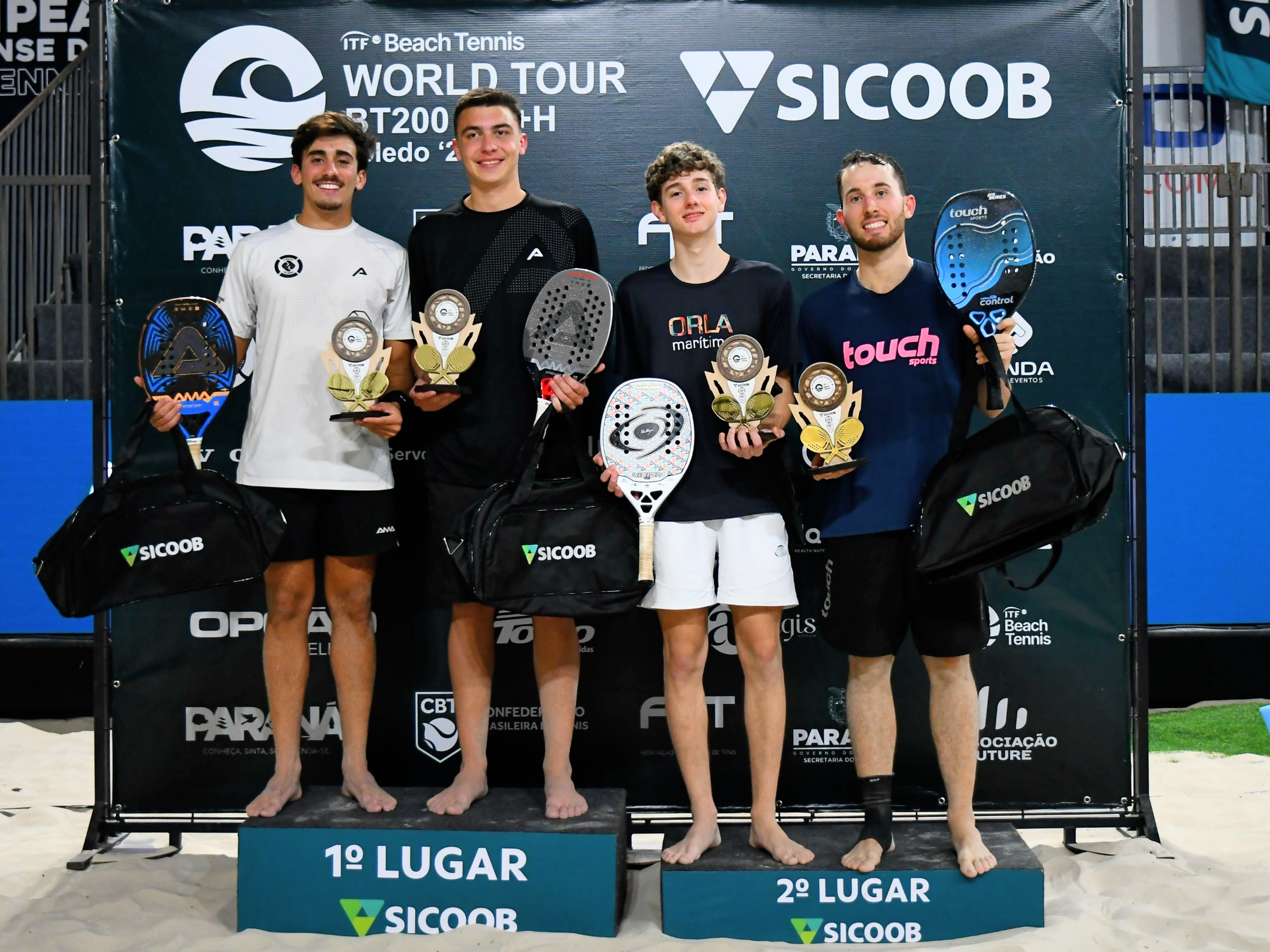 No masculino, os atletas Eduardo Fonsatti e Murilo Chaves viraram final contra Tiago Busato e Vitor Correa Crédito: @focobt