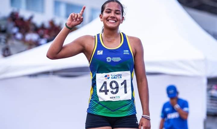 A jovem Larissa Schon de Morais, acaba de ser convocada para a Seleção Brasileira de Atletismo Crédito: Gustavo Alves/CBAt/Prefeitura de Cascavel