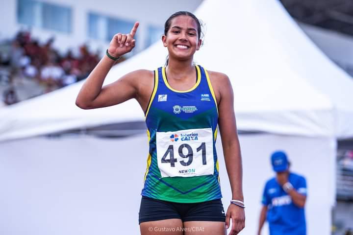 A jovem Larissa Schon de Morais, acaba de ser convocada para a Seleção Brasileira de Atletismo Crédito: Gustavo Alves/CBAt/Prefeitura de Cascavel