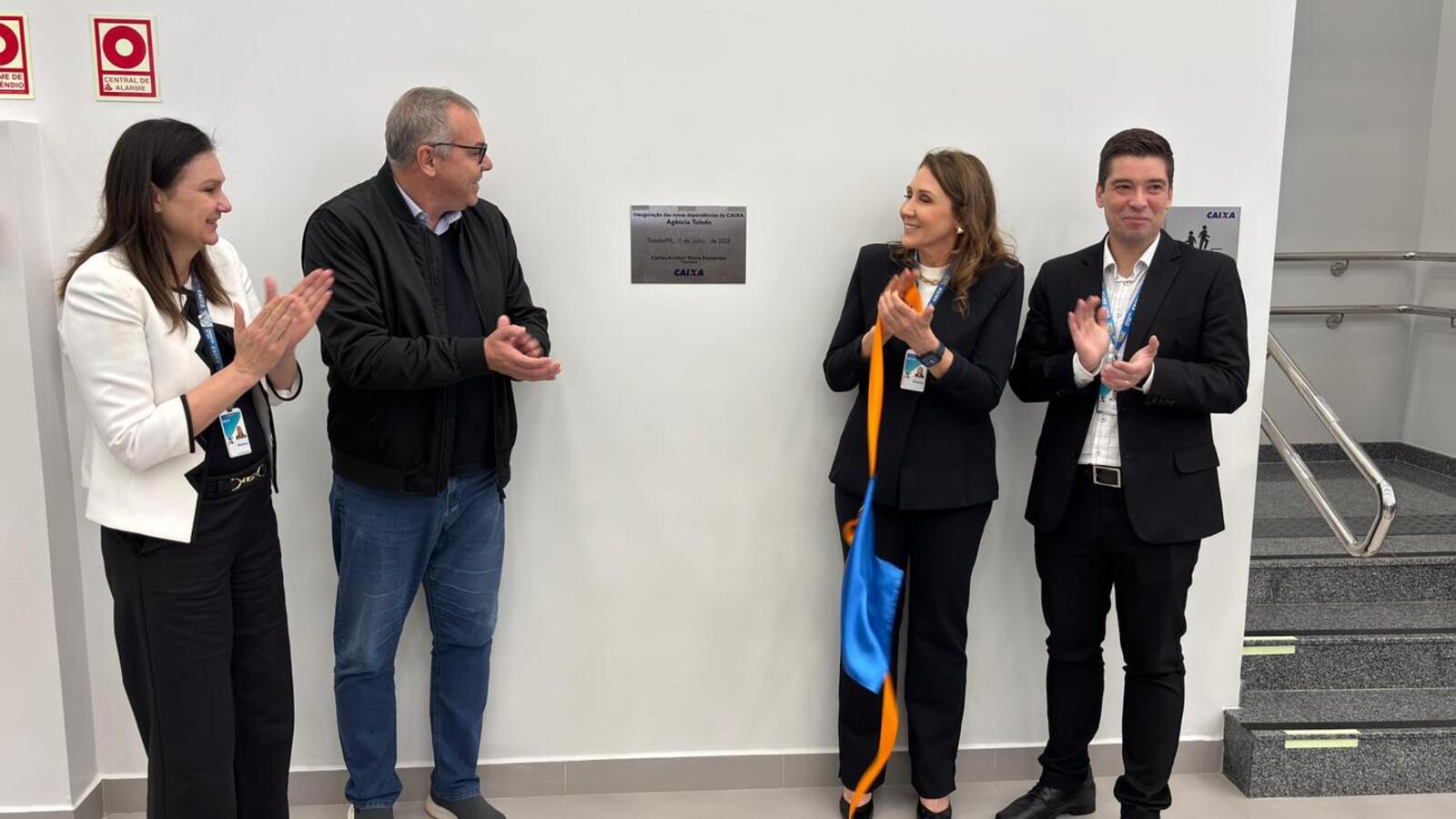 A nova agência da Caixa, na Rua Santos Dumont, Centro de Toledo Crédito: Prefeitura de Toledo