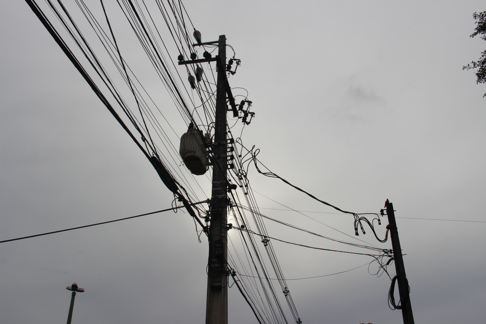 Em 4.458 postes foram verificadas irregularidades técnicas quanto à situação do cabeamento de telecom Crédito: Jornal do Oeste