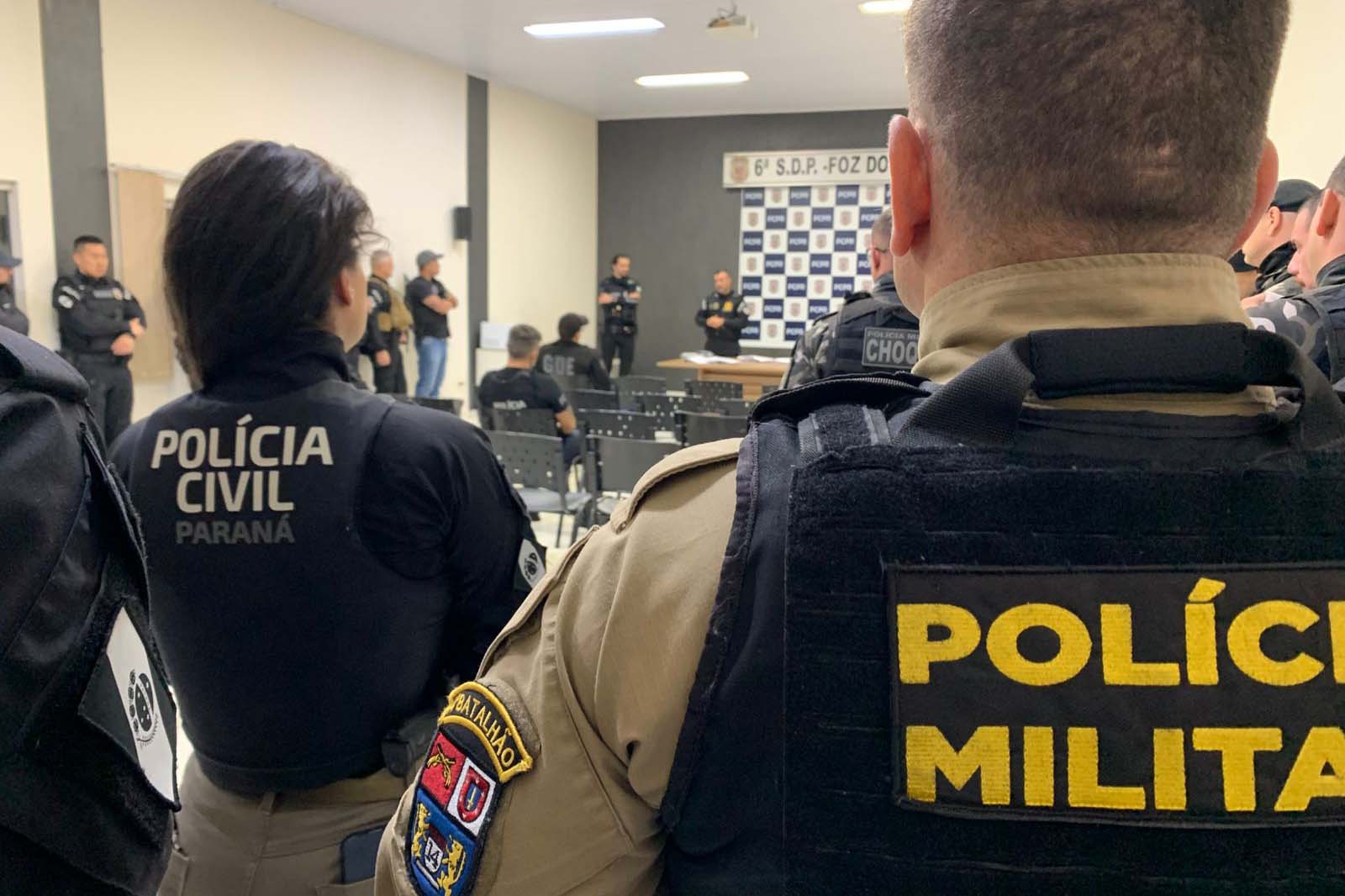 PCPR e PMPR prendem cinco pessoas durante segunda fase de operação em Foz do Iguaçu Crédito: PCPR
