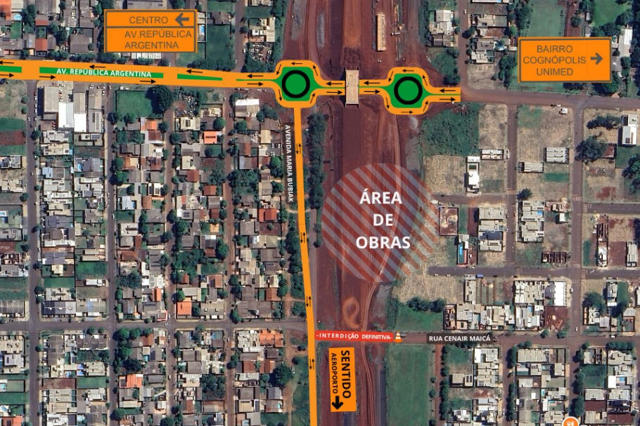 Perimetral Leste de Foz do Iguaçu terá tráfego liberado embaixo de novo viaduto Crédito: DER