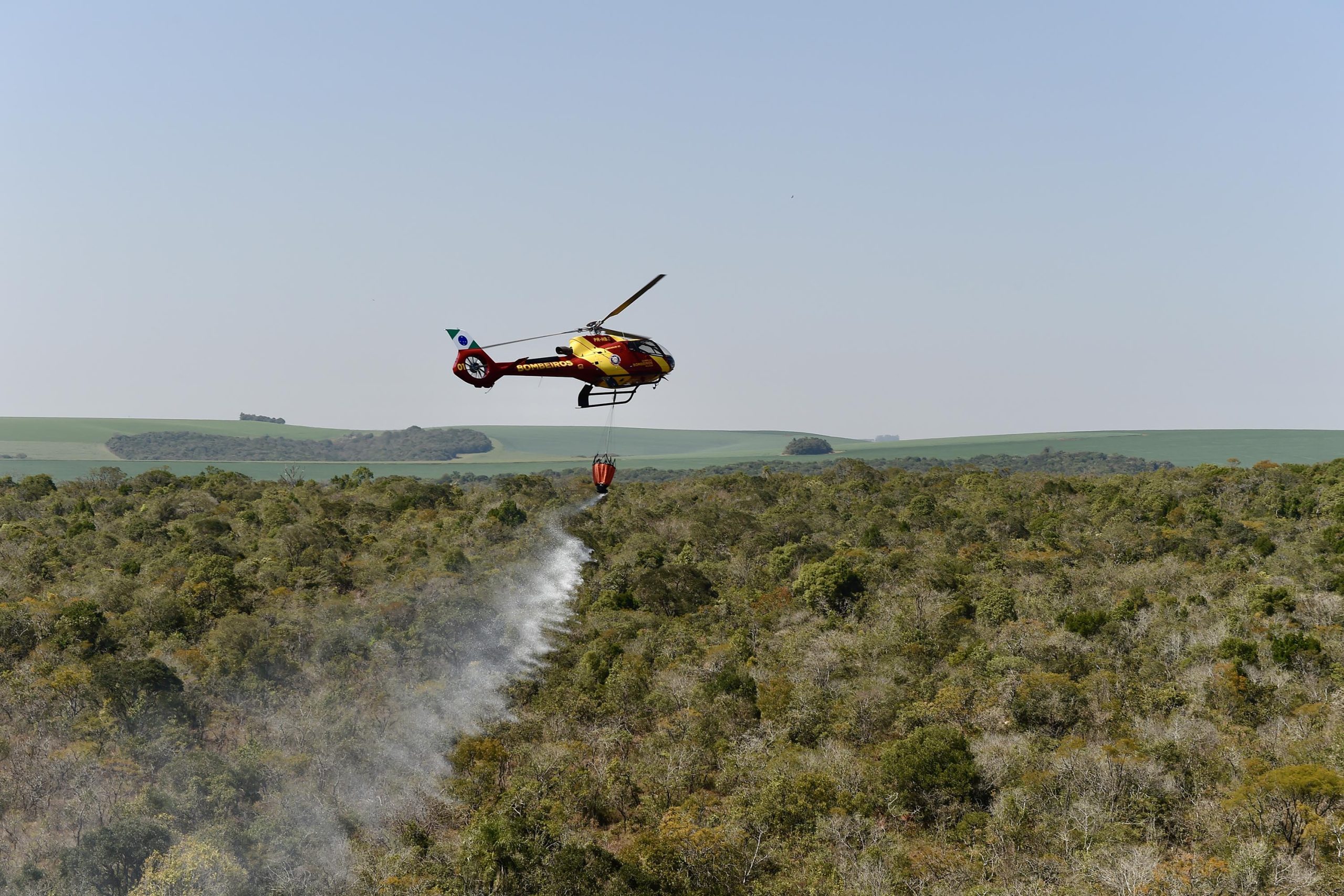 IAT promoveu a restauração ambiental do Parque Estadual do Cerrado, em Jaguariaíva, por meio da queima controlada Crédito: Denis Ferreira Netto/SEDEST-PR