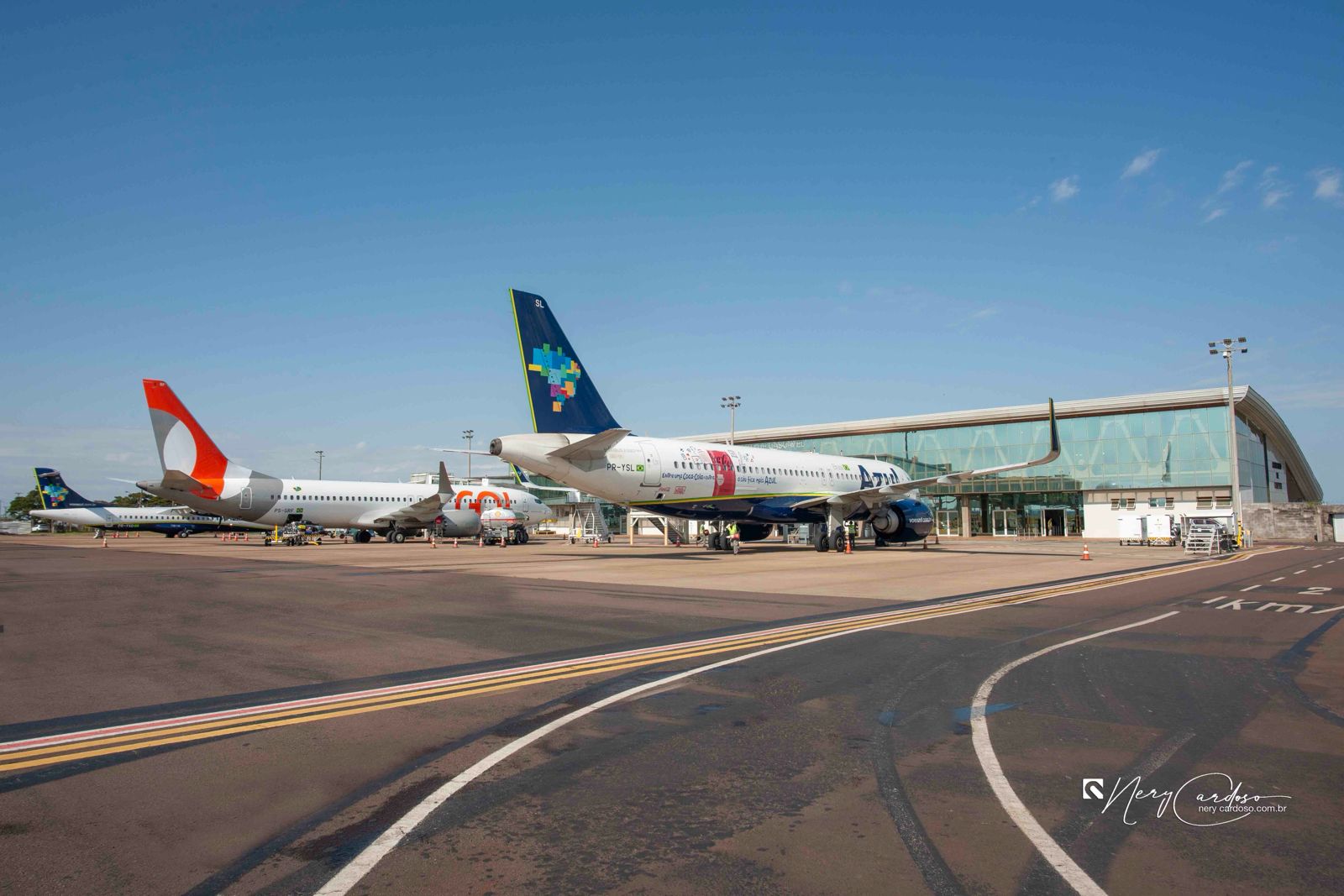 O pacote de obras amplia a capacidade operacional do aeroporto Crédito: Nery Cardoso/Prefeitura de Cascavel