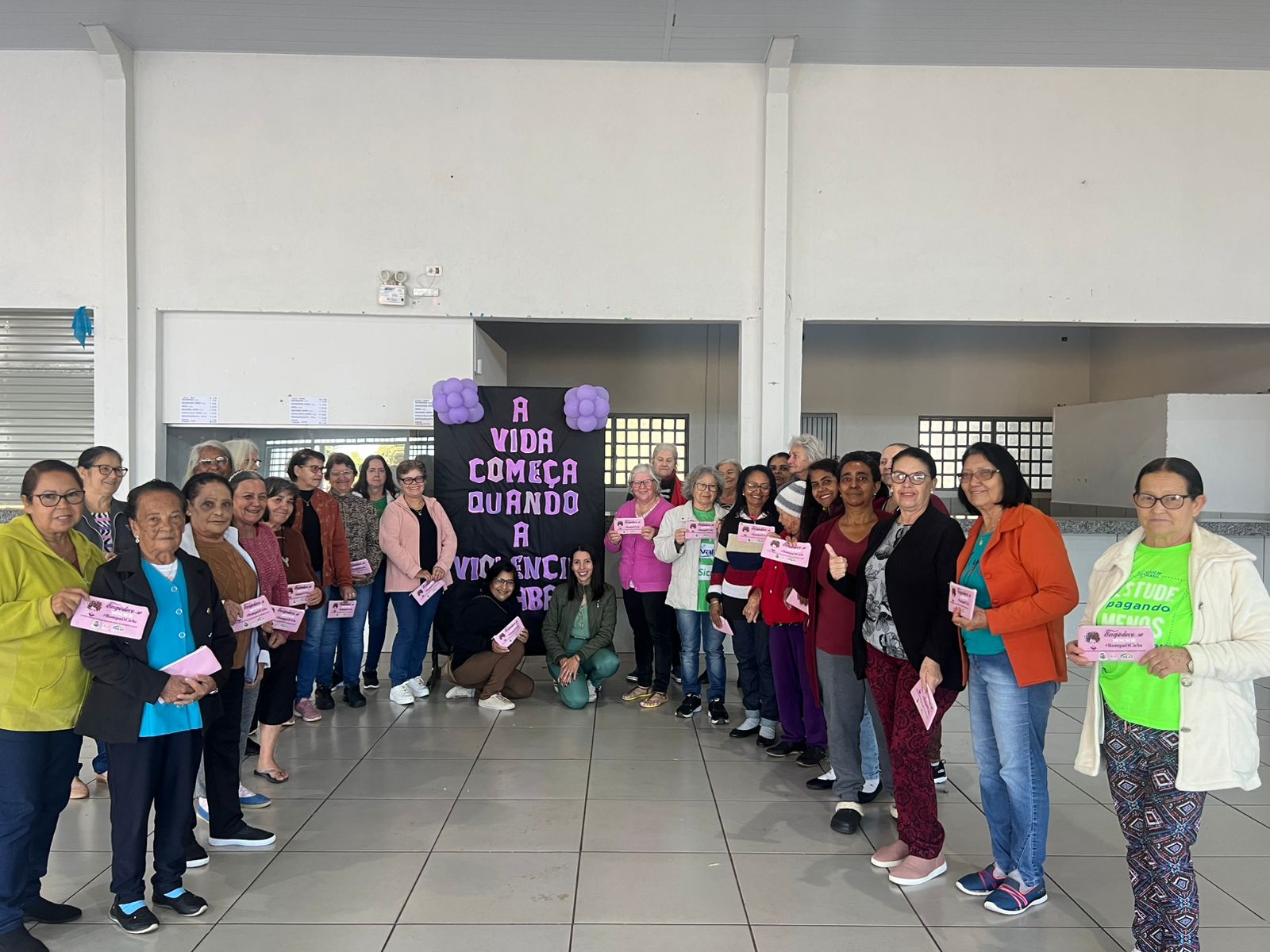 As ações têm como objetivo sensibilizar a comunidade e ampliar o debate sobre o enfrentamento da violência contra mulher Crédito: Prefeitura de Assis Chateaubriand