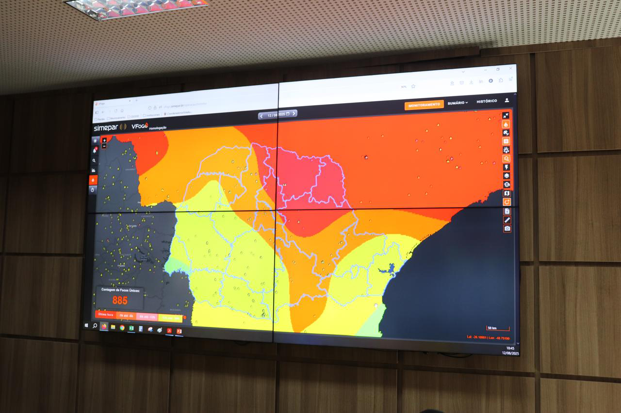 Atualizações da plataforma VFogo melhoram controle de queimadas no Paraná Crédito: Defesa Civil