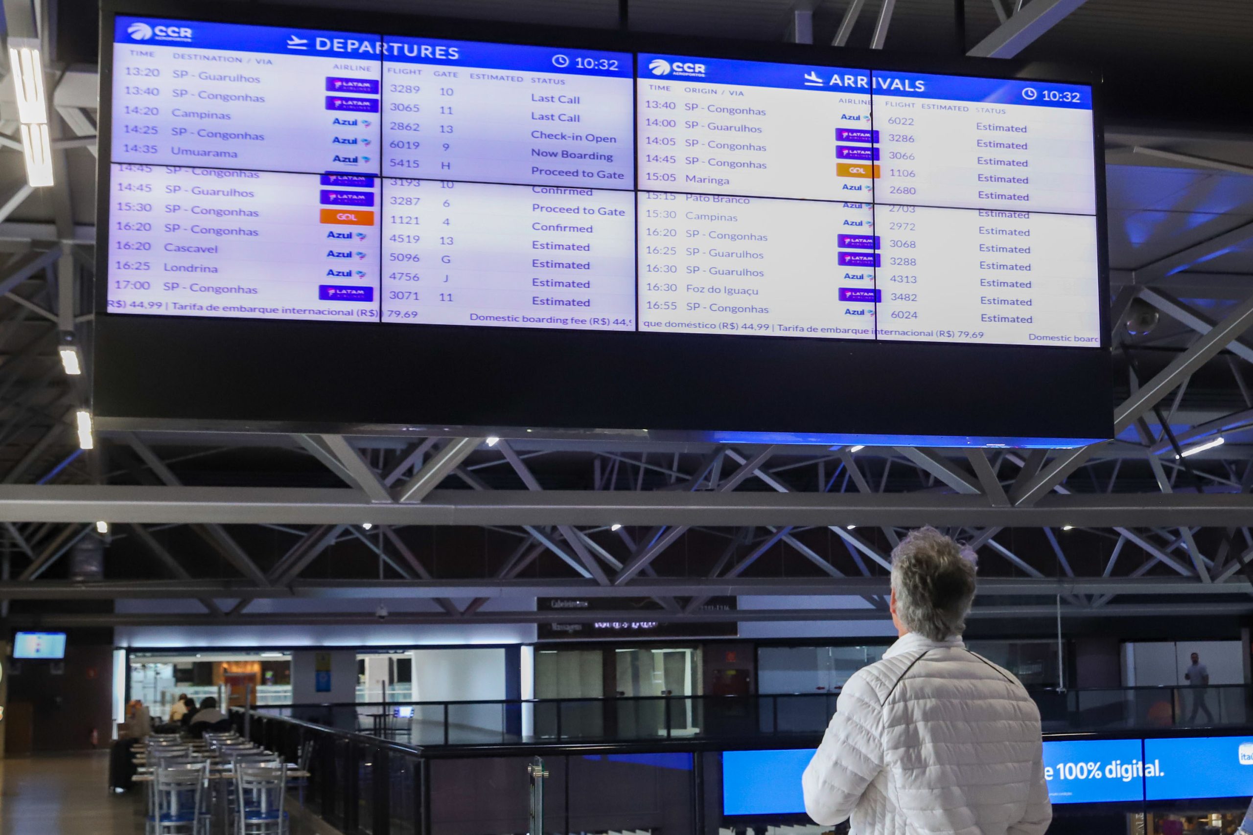 Aeroportos internacionais do Paraná receberam mais de 735 mil passageiros em agosto Crédito: Geraldo Bubniak/AEN