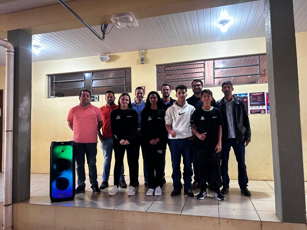 Alunos eleitos no período da manhã para o Programa Câmara Jovem de Ouro Verde do Oeste Créditos: Divulgação