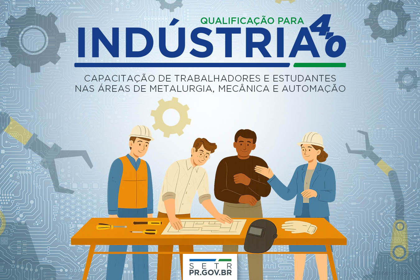 Projeto Qualificação para Indústria 4.0 leva capacitação em automação para oito cidades do Paraná Crédito: SETR