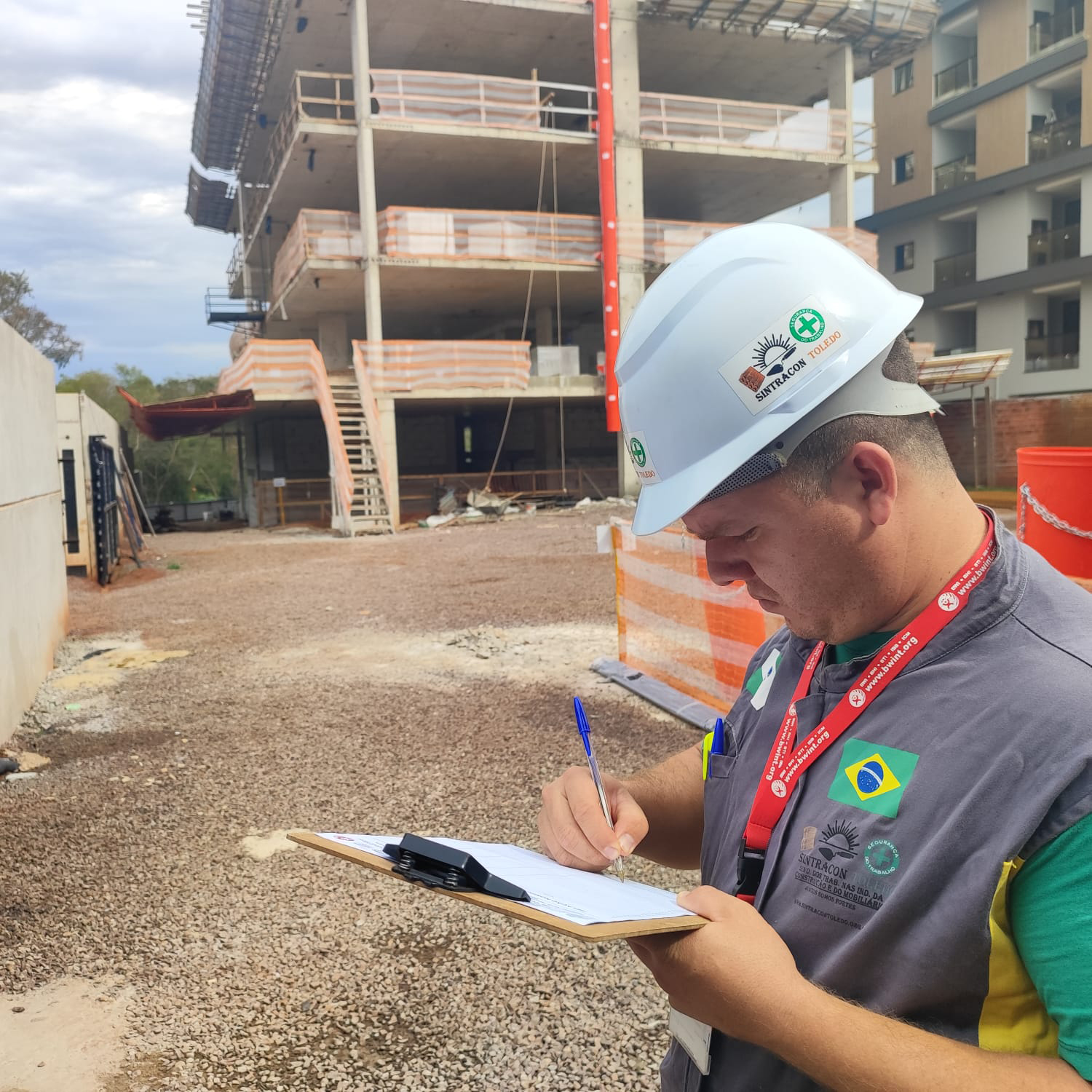 Sintracon atua atividades em favor da segurança de trabalhadores da construção Créditos: Divulgação