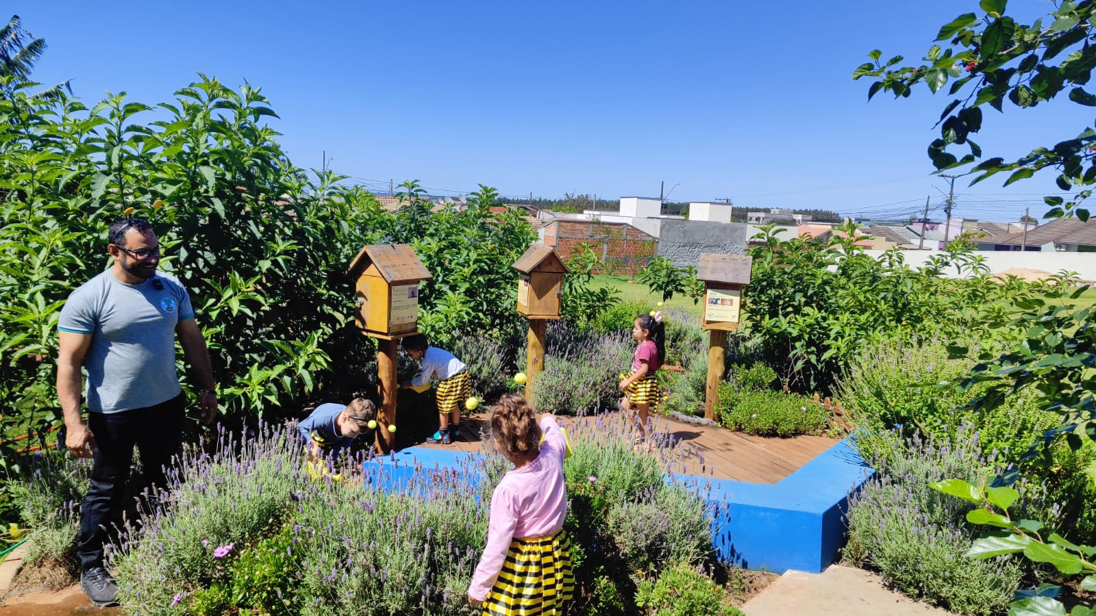 O projeto também envolve atividades na parte externa do Cmei Crédito: Janaí Vieira