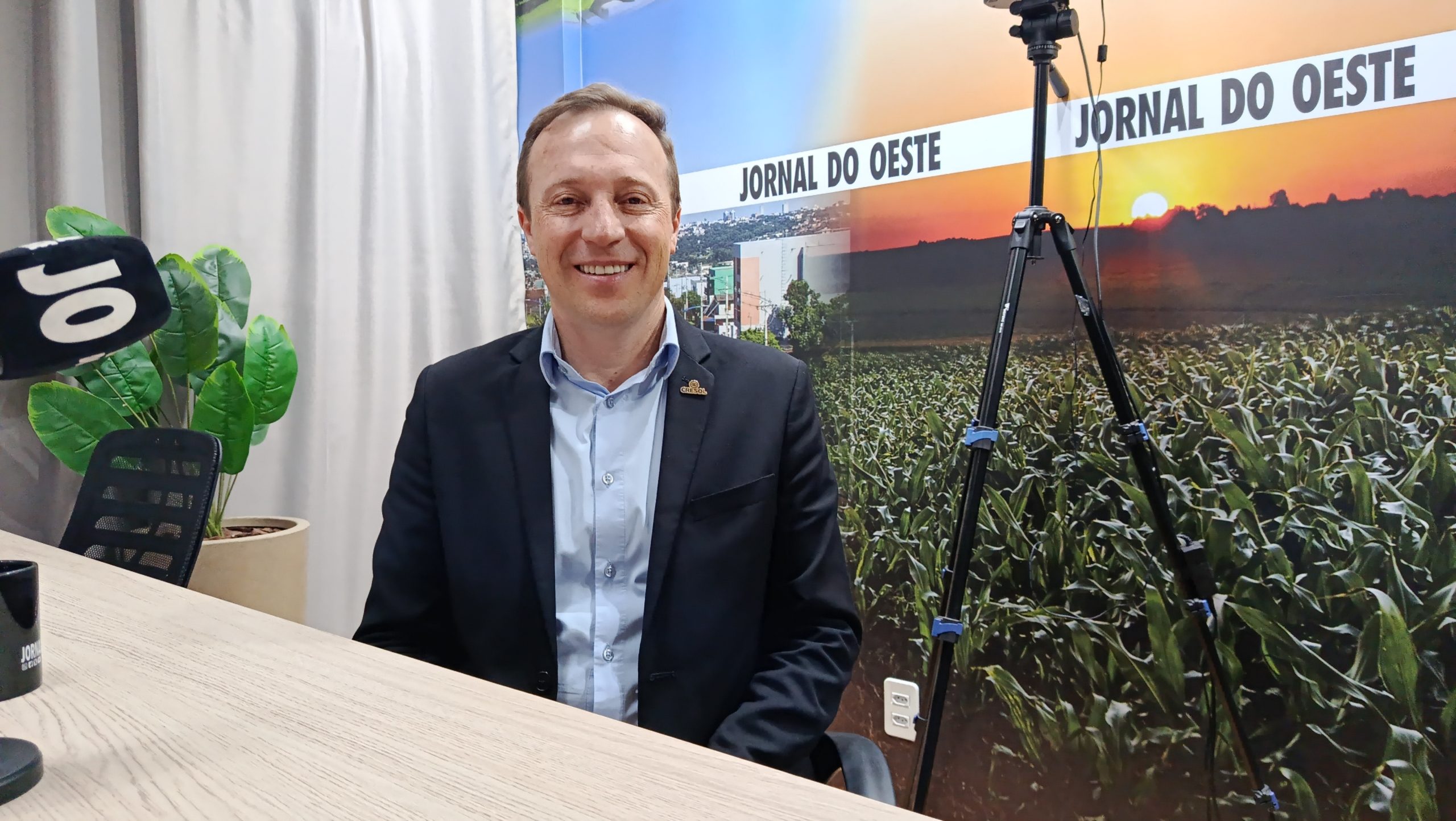 Superintendente da Cresol, Cleiton Staats, participou do podcast Conversa Oeste e contou a trajetória da Cresol Integração Crédito: Joana Magnabosco