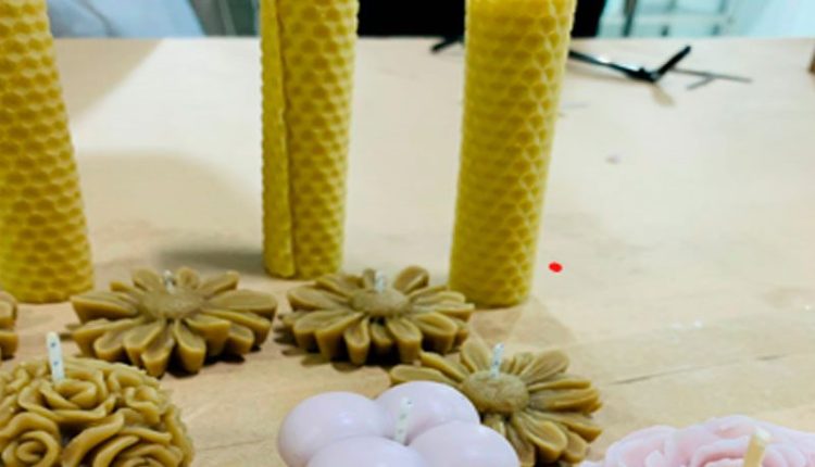 Os alunos aprenderão a criar velas com produtos apícolas Crédito: Divulgação / Sindicato Rural