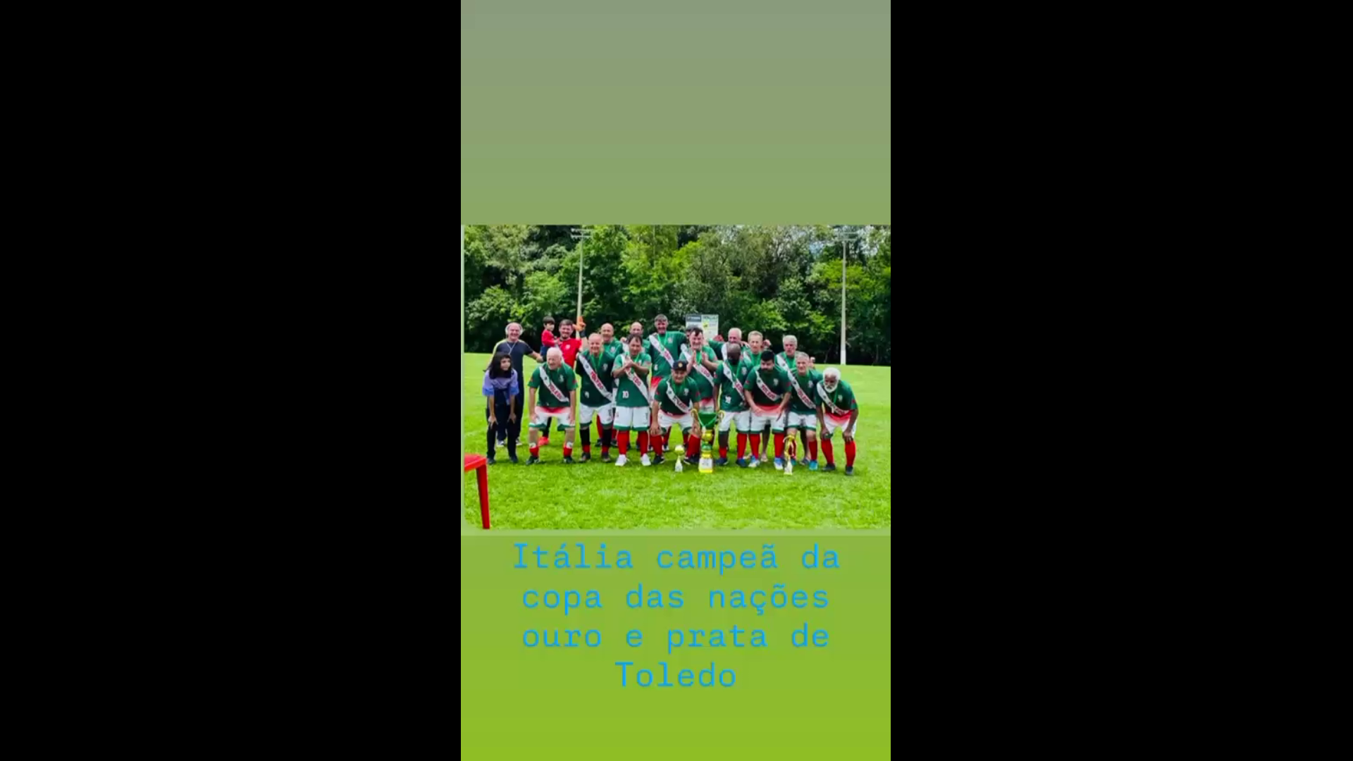 A equipe vencedora foi a Itália Crédito: Divulgação