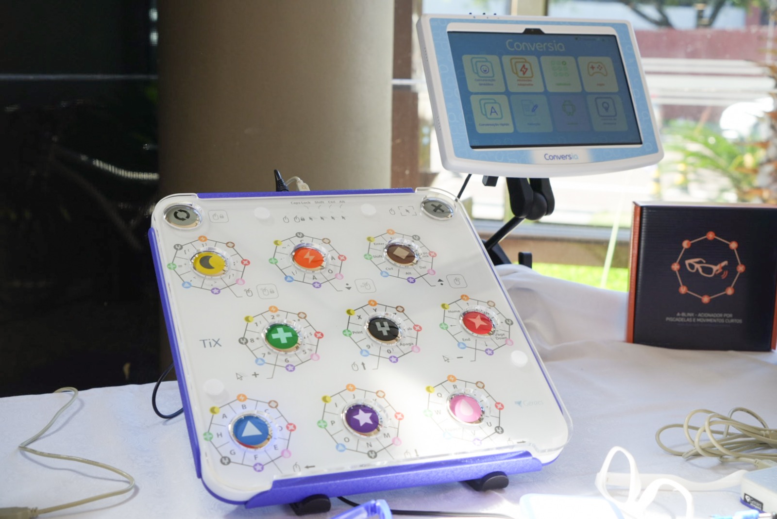 Teclado TIX, desenvolvido por Gleison Fernandes de Faria. Crédito: Sara Cheida/Itaipu Binacional