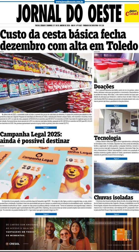 Capa do dia 17.01.2026