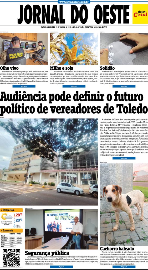 Capa do Dia 29.01.2026