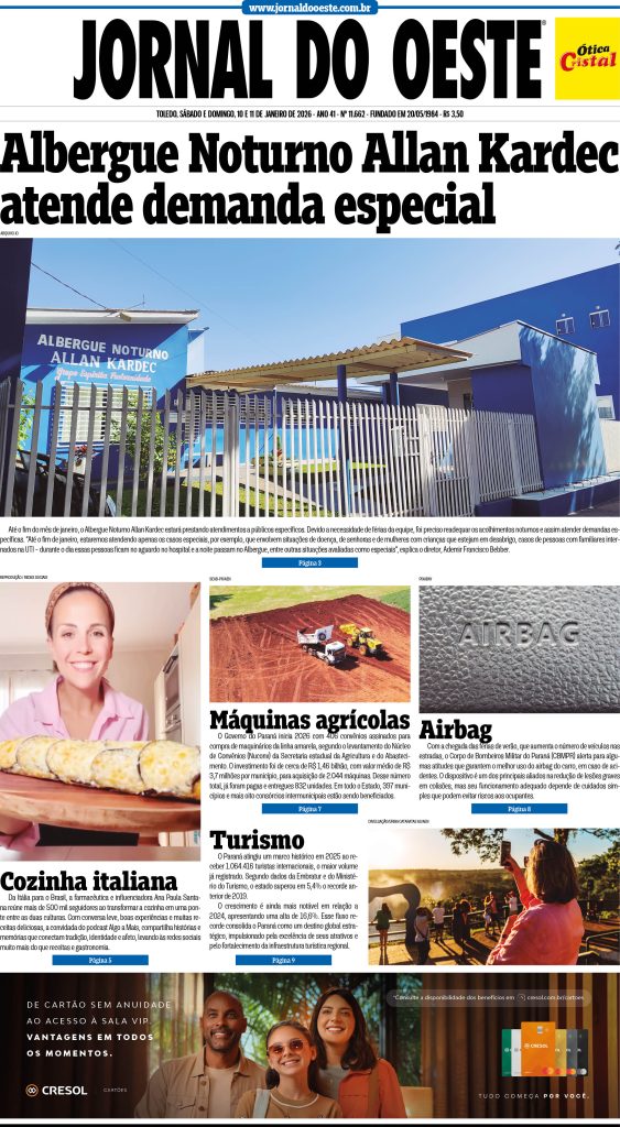 Capa Jornal do Oeste 10.01.2026
