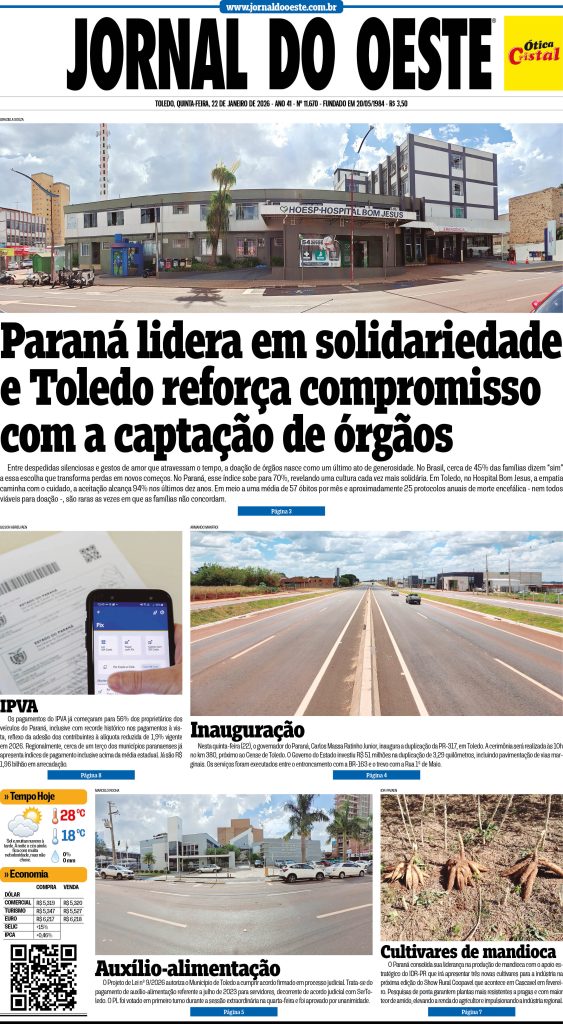 Capa do Dia 22.01.2026