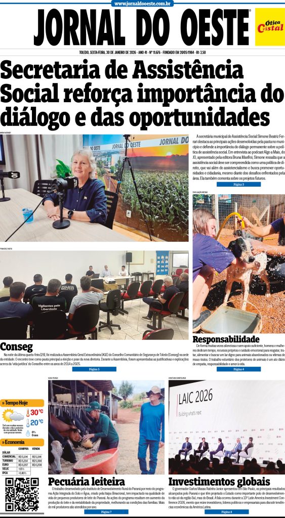 Capa do Dia 30.01.2026