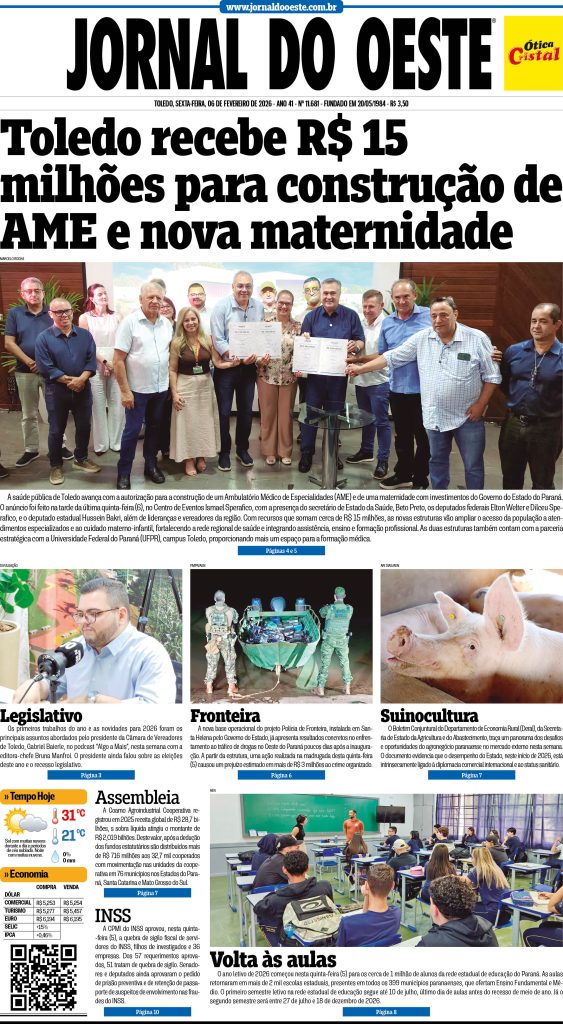 Capa do Dia 06.02.2026