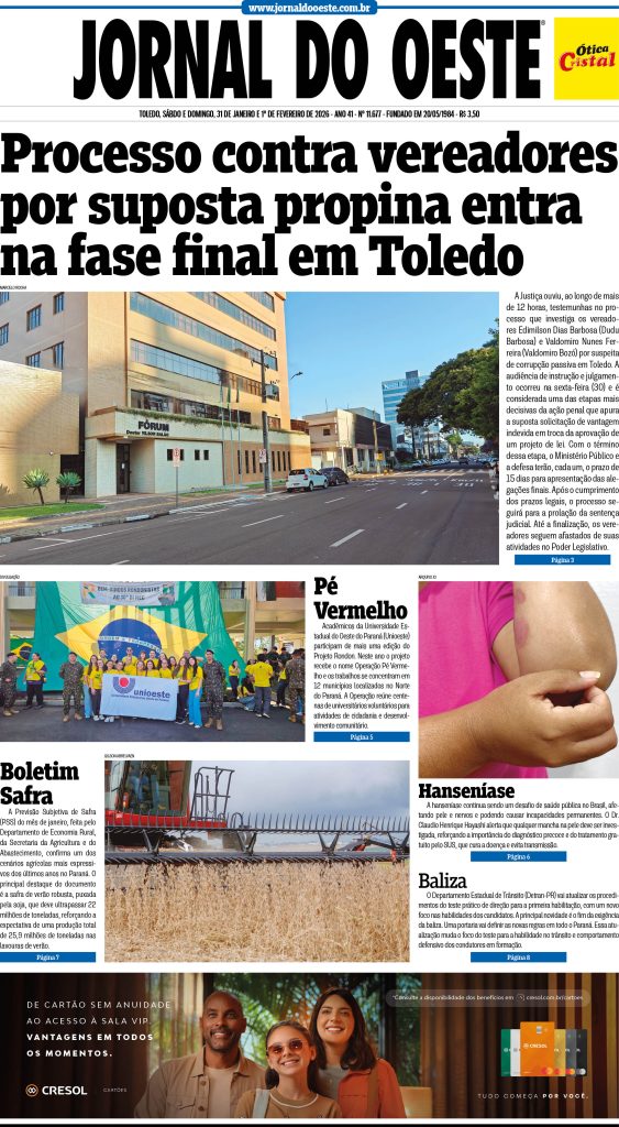 Capa do Dia 31.01.2026